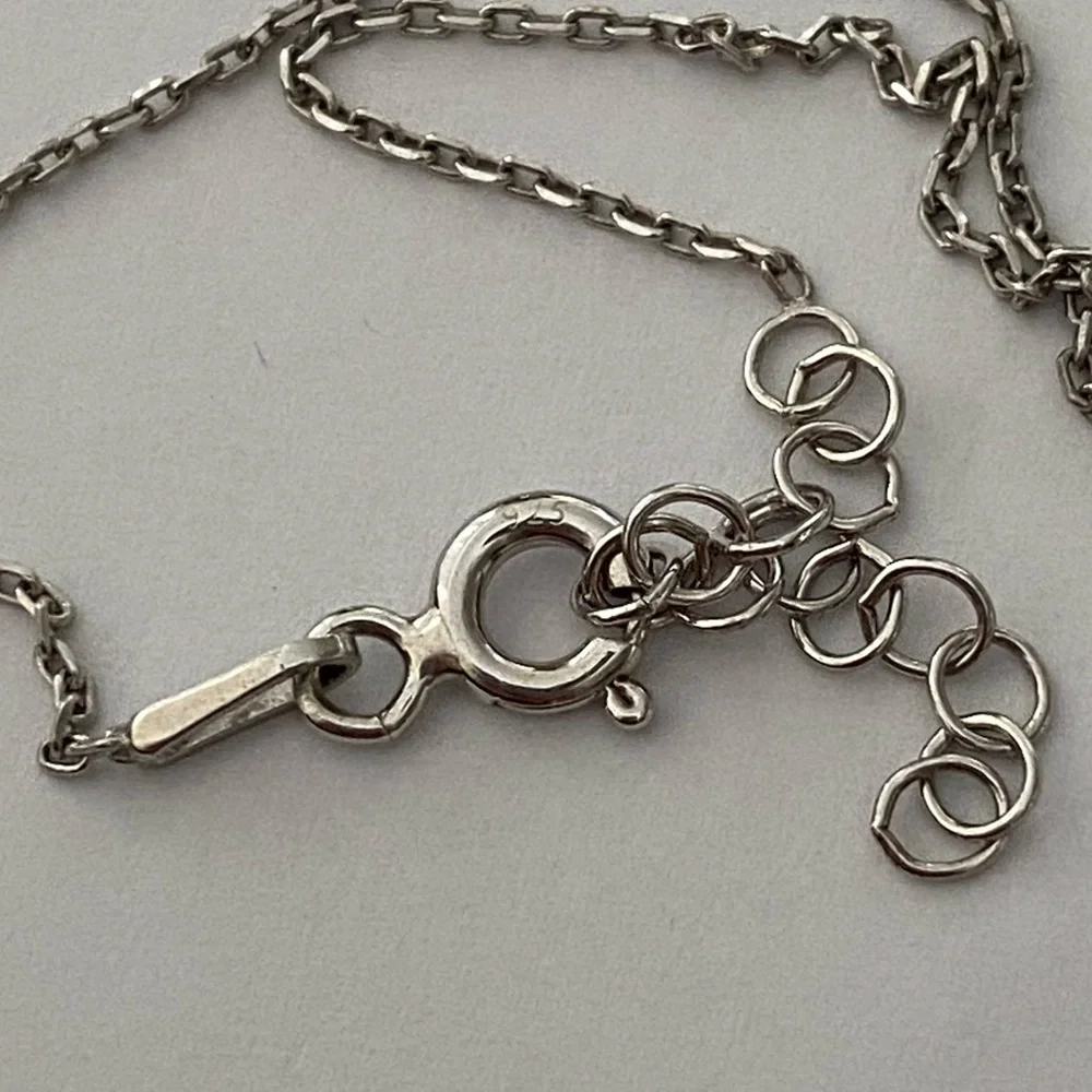 925 Silver double cross necklace cz stone